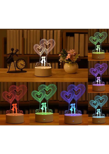 Sevgililer Günü 3D Yaratıcı Işık, LED USB Ekran Işık Lambası Akrilik Gece Lambası LED Lamba Kadınlar Için Hediye, Anne, Sevgililer Günü, Yıldönümü (Yurt Dışından) fiyatları