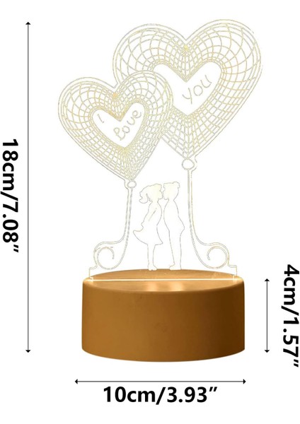 Sevgililer Günü 3D Yaratıcı Işık, LED USB Ekran Işık Lambası Akrilik Gece Lambası LED Lamba Kadınlar Için Hediye, Anne, Sevgililer Günü, Yıldönümü (Yurt Dışından) fırsatları