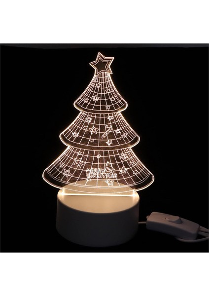 Noel Dekoratif LED Lamba, 3D Gece Lambası Masa LED Gece Lambası Çocuk Odası Süslemeleri Masaüstü Süsleme Noel Düğün Partileri Için Yenilikçi Işık Dekoratif Açık Ev Barı (Yurt Dışından) fiyatları