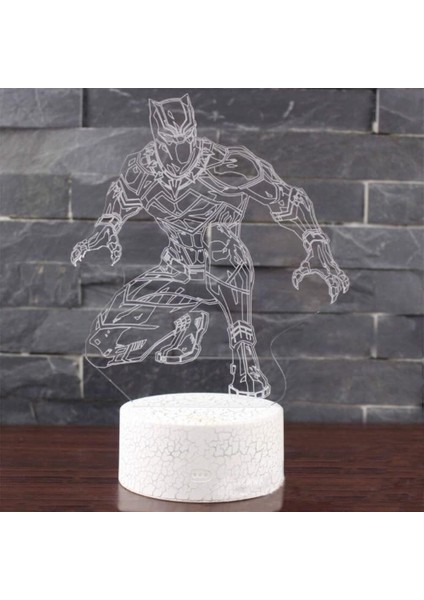Akıllı Dokunuşlu 3D LED Akrilik Illüzyon Gece Lambası 7 Renk Değişken Kısılabilir USB Powered Yatak Odası Çocuklar Için Dekoratif Masa Lambası Erkek ve Kız Hediyeler Noel Cadılar B (Yurt Dışından) modelleri