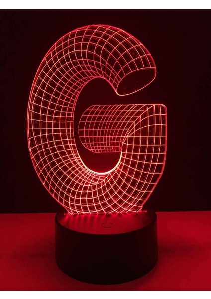 Çocuklar Gece Lambası G Harfi 3D Optik LED Illusion Lambası USB Uzaktan Kumandalı 16 Renk Değiştirme Doğum Günü Xmas Yeni Yıl Hediye Fikri Erkek Kız Çocuklar Için (Yurt Dışından) fırsatları
