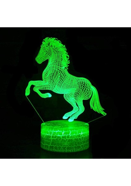 3D At Gece Lambası Masa Danışma Optik Illusion Lambaları 16 Renk Değiştirme Işıkları LED Masa Lambası Noel Ev Aşk Doğum Günü Çocuk Çocuk Dekor Oyuncak Hediye (Yurt Dışından)
