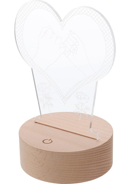 LED Gece Işığı Aşk Kalp Şekilli Gece Işıkları 3D LED Lamba Masaüstü Işık Masa Lambası Abajur Düğün Yıldönümü Için Noel Doğum Günü Hediyeleri Çiftler Süs (Yurt Dışından)