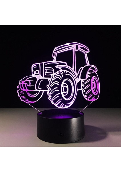 Otomatik 7 Renk Değişimi 3D Stereoskopik Efekt Illusion Gece Lambası LED Masa Lambası Dokunmatik Anahtar Odası Dekor Hediye (Yurt Dışından) indirimleri