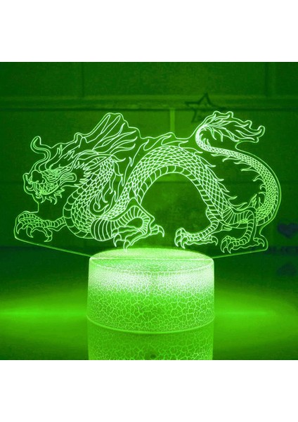 3D Ejderha Gece Işığı Lambası Illusion 7 Renk Değiştirme Dokunmatik Anahtarı Masa Masa Dekorasyon Lambaları Akrilik Düz Abs Taban USB Kablosu Oyuncak ile Hediye (Yurt Dışından) modelleri