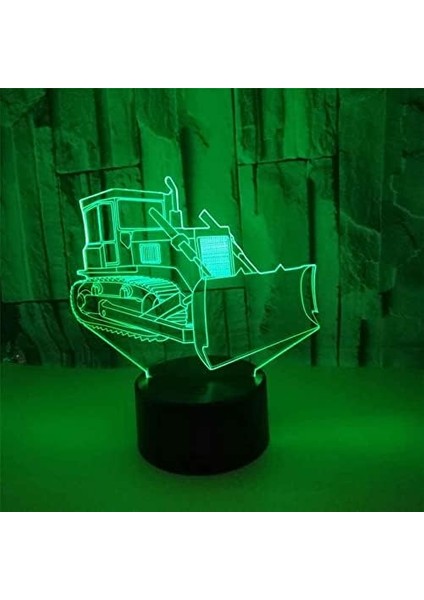 Çocuklar Için 3D Gece Lambası, 3D Buldozer Illusion Gece Lambası, Zamanlama Uzaktan Kumandalı Dekor Lambası Yeni Yıl Tatili Çocuklar Için Noel Doğum Günü Hediyeleri Çocuk Genç (Yurt Dışından) fırsatları
