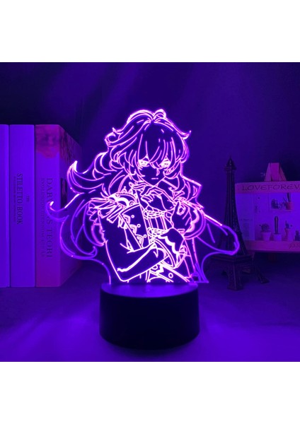 3D LED Gece Işığı Lambası Genshin Impact Akrilik LED Lamba Oyunu (Yurt Dışından)