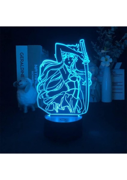 Erkek Için Gelecek Günlüğü Anime 3D Gece Lambası 16 Renkler Kız Odası Dekor Illusion LED Lamba USB Manga Yuno Gasai Şekil Uygun Çocuklar Hayranlar Noel Hediyeleri (Yurt Dışından)