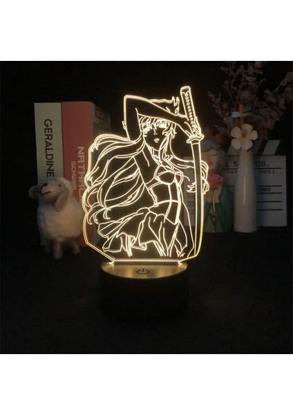 Erkek Için Gelecek Günlüğü Anime 3D Gece Lambası 16 Renkler Kız Odası Dekor Illusion LED Lamba USB Manga Yuno Gasai Şekil Uygun Çocuklar Hayranlar Noel Hediyeleri (Yurt Dışından) fırsatları