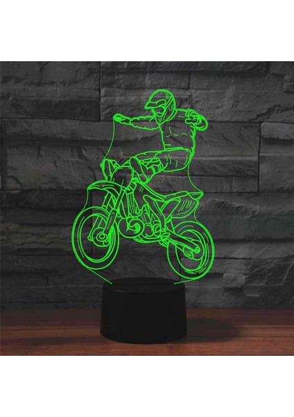 Çocuklar Için 3D Gece Lambası, 3D Motosiklet Oyunculuğu Illüzyon Gece Lambası, Zamanlama Uzaktan Kumandalı Dekor Lambası Yeni Yıl Tatili Çocuklar Için Noel Doğum Günü Hediyeleri Ço (Yurt Dışından) fırsatları