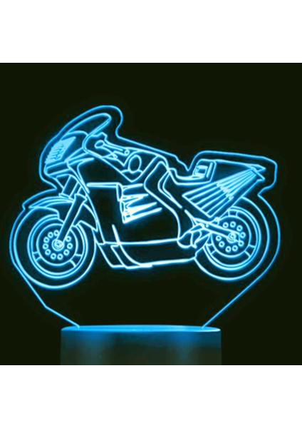 3D Motosiklet Araba Gece Lambası LED Lamba Illusion 7 Renk Değiştiren Masa Masa Dekorasyon Lambaları Doğum Günü Hediyesi Akrilik Taban USB Kablosu Oyuncak (Yurt Dışından) modelleri