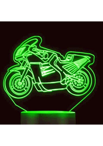 3D Motosiklet Araba Gece Lambası LED Lamba Illusion 7 Renk Değiştiren Masa Masa Dekorasyon Lambaları Doğum Günü Hediyesi Akrilik Taban USB Kablosu Oyuncak (Yurt Dışından) fırsatları