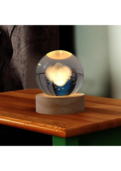 Çocuklar Için Kristal Gece Lambası - Ahşap Standlı Parlayan Kristal Küre, Çocuklar Için Küçük Cam Top Gece Lambası Oda Dekoru Doğum Günü Noel Mezuniyet Hediyeleri (Yurt Dışından) fiyatları
