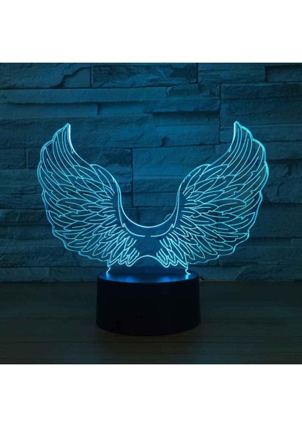 Çocuklar Için LED Gece Lambası, 3D Illüzyon Lambası Kanat Şekli Kısılabilir LED Gece Lambası Başucu Lambası 16 Renk Değiştiren, Uzaktan Kumandalı, Çocuklar Için Kız Erkek Doğum Gün (Yurt Dışından) fiyatları