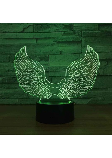 Çocuklar Için LED Gece Lambası, 3D Illüzyon Lambası Kanat Şekli Kısılabilir LED Gece Lambası Başucu Lambası 16 Renk Değiştiren, Uzaktan Kumandalı, Çocuklar Için Kız Erkek Doğum Gün (Yurt Dışından) fırsatları