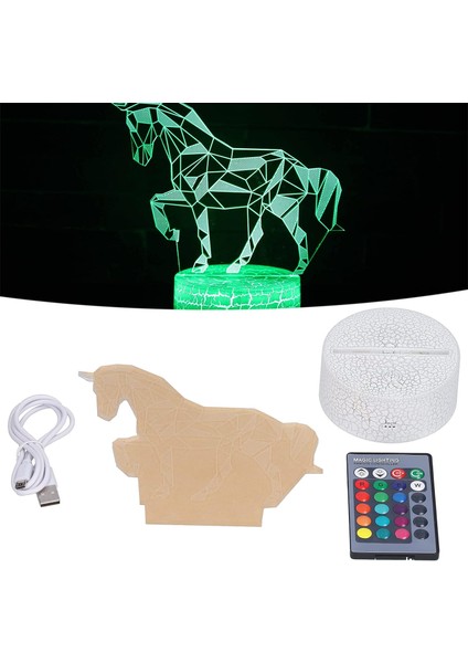Akıllı Masa Lambası, 16 Renk Dim Edilebilir 3D Gece Işığı Dokunmatik Anahtar Çocuklar Için Iç Mekan Dekoratif Aydınlatma Için USB Akülü (Yurt Dışından)