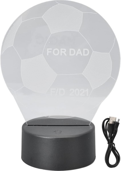 Futbol 3D Işık 7 Renkli LED Gece Lambası Dokunmatik Anahtarı USB Powered 3D Yanında Lamba Çocuklar Için Doğum Günü Hediyesi (Yurt Dışından)