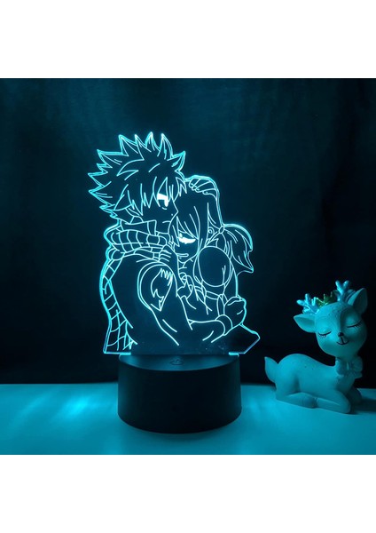 Anime Fairy Tail Gece Lambası LED Dokunmatik Sensör Gece Lambası Çocuk Odası Dekor Için Masa 3D Lamba (Yurt Dışından)