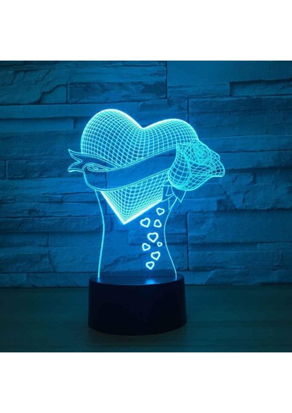 3D Illüzyon Masa Lambası Gece Lambası Kalp Şeklinde Yaratıcılık LED Gece Lambası Başucu Lambası 16 Renk Değişimi, Akıllı Dokunmatik Düğme ve Uzaktan Kumanda, Kızlar Çocuklar Çocukl (Yurt Dışından)
