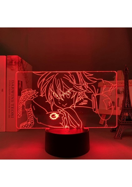 Anime LED Işık Yedi Ölümcül Günah Meliodas Çocuk Odası Dekorasyon Gece Lambası Doğum Günü Hediyesi Odası Dekor Masası 3D Lamba Manga (Yurt Dışından)
