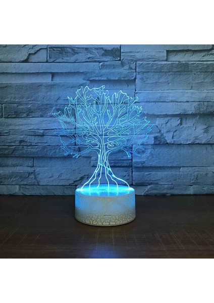 3D Illüzyon Masa Lambası Gece Lambası Soyut Ağaçlar LED Gece Lambası Başucu Lambası 16 Renk Değişimi, Akıllı Dokunmatik Düğme ve Uzaktan Kumanda, Kızlar Çocuklar Çocuklar Erkekler (Yurt Dışından)