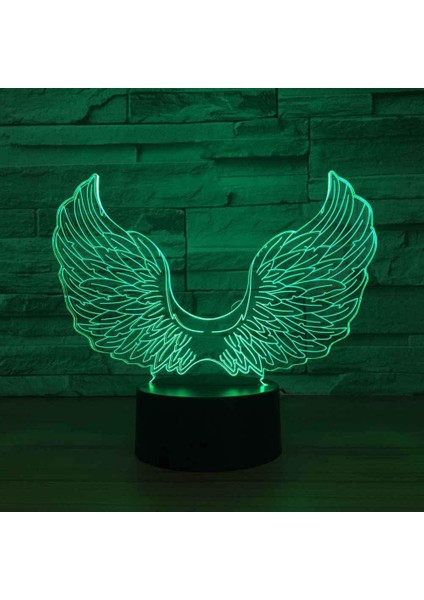 Çocuklar Için 3D Gece Lambası, 3D Kanat Şekli Illüzyon Gece Lambası, Zamanlama Uzaktan Kumandalı Dekor Lambası Yeni Yıl Tatili Çocuklar Için Noel Doğum Günü Hediyeleri Çocuk Genç (Yurt Dışından)