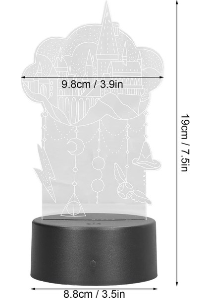 LED Gece Lambası, Canlı Dokunmatik Anahtar 3D Işık 7 Renk USB Powered Çocuklar Için Doğum Günü Için Yatak Odası Için (Yurt Dışından)