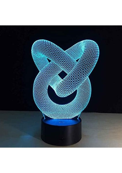 Çocuklar Için 3D Gece Lambası, 3D Sanatsal Düğüm Illüzyon Gece Lambası, Zamanlama Uzaktan Kumandalı Dekor Lambası Yeni Yıl Tatili Çocuklar Için Noel Doğum Günü Hediyeleri Çocuk Gen (Yurt Dışından)