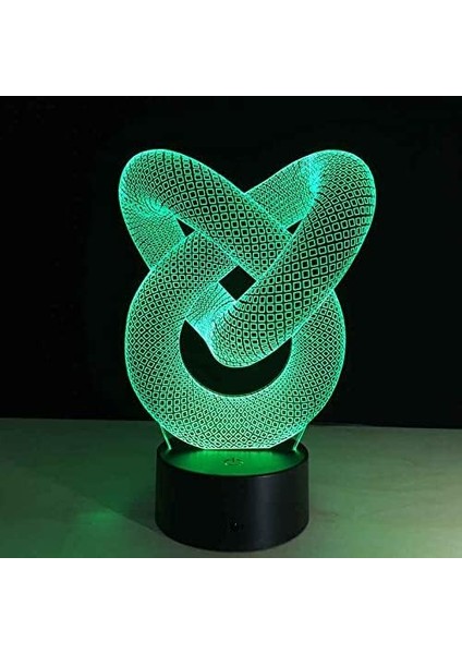 Çocuklar Için 3D Gece Lambası, 3D Sanatsal Düğüm Illüzyon Gece Lambası, Zamanlama Uzaktan Kumandalı Dekor Lambası Yeni Yıl Tatili Çocuklar Için Noel Doğum Günü Hediyeleri Çocuk Gen (Yurt Dışından) fırsatları