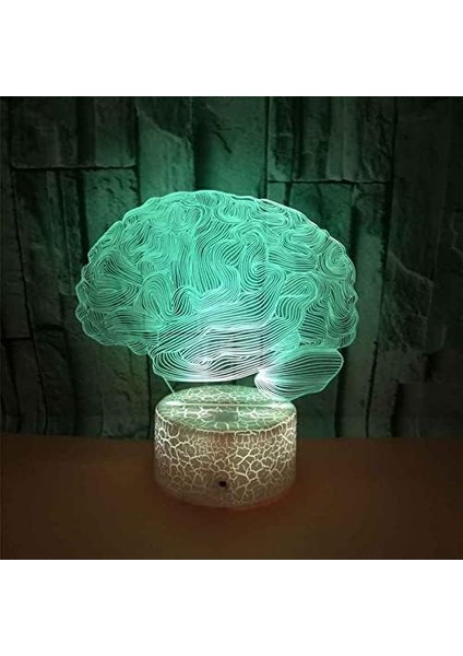 Brain Patterns Lamba Çocuklar Için 3D Gece Işığı, 16 Renk Değiştirmeli ve Uzaktan Kumandalı 3D Illüzyon Lambası, Erkek ve Kız Çocuklar Için Doğum Günü Hediyesi (Yurt Dışından)