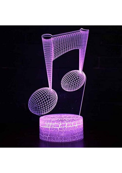 LED Gece Işıkları 3D Illusion Nota Başucu Masa Lambası 16 Renk Değiştirme Uyku Aydınlatması ile Yetişkin Erkek Çocuk Oyuncakları Için Akıllı Dokunmatik Düğme Yaratıcı Dekorasyon Id (Yurt Dışından) fırsatları