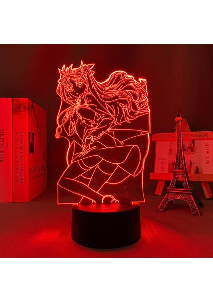 Kader Kalmak Gece Rin Tohsaka LED Gece Lambası Yatak Odası Dekor Için Doğum Günü Hediyesi Manga Kader Kalmak Gece Rin Tohsaka 3D Lamba Anime (Yurt Dışından)