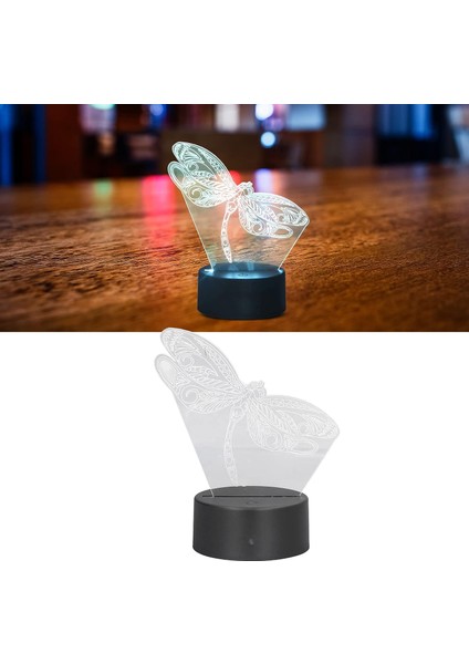 3D Gece Işığı, USB Powered Canlı 7 Renk Değiştirme 3D Doğum Günü Hediyesi Için Oturma Odası Için Dekoratif Lamba (Yurt Dışından)