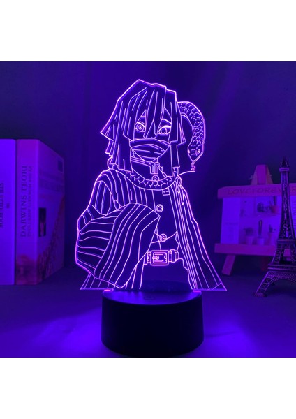 LED Işık Anime Obanai Iguro Çocuk Odası Dekor Için Aydınlatma Doğum Günü Hediyesi Manga 3D Gece Lambası Erkek Kız Çocuklar Için Çocuk 7 Renkler Pxjd (Yurt Dışından)