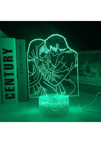 Şafak Anime 3D Gece Lambası Boy Için 16 Renkler Kız Odası Dekor Illusion LED Lamba USB Manga Yona Şekil Uygun Çocuklar Fanlar Noel Hediyeleri (Yurt Dışından)
