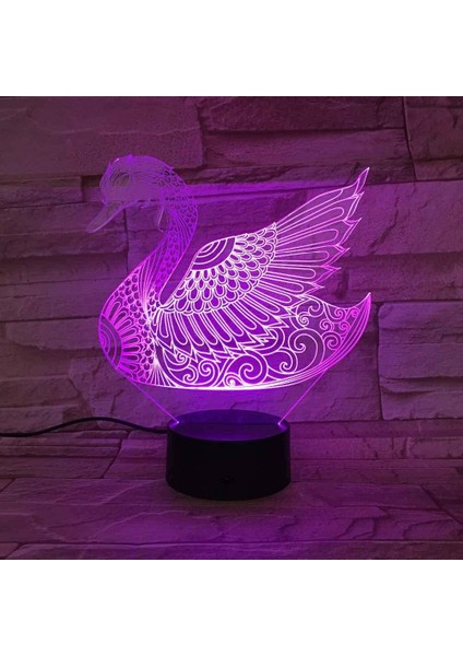 Gece Işığı 3D Illüzyon Lambası Hayvan Kuğu Masa Işıkları Kısılabilir 16 Renk Değiştirme Akıllı Dokunuş, Kız Erkek Çocuk Doğum Günü Yeni Yıl Festivali Hediyeleri Için Ev Yatak Odası (Yurt Dışından) fırsatları