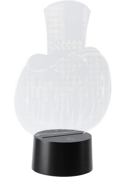 3D Gece Işığı, Akrilik Masa Lambası Geniş Uygulamalar USB Güç Bağlantı Noktası Akıllı Dokunmatik Kabak Yüz Şekli Yatak Odası Için 7 Renk Nefis (Yurt Dışından)