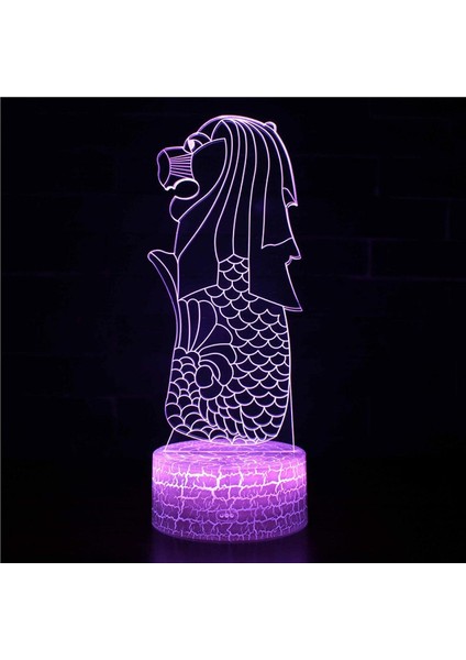Cree Denizanası Işık 3D Illusion Balık Gece Lambası Çocuklar Çocuk Kız Hediye Odası Dekorasyon USB Uzaktan Kumanda LED Renk Değiştirme Gece Lambası LC-551 (Yurt Dışından)