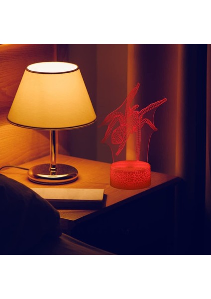 LED Masa Lambaları Cadılar Bayramı Örümcek Gece Lambası 3D Illusion Lamba Renkleri Değişen Dokunmatik Kontrol Gece Lambaları Erkekler Kızlar Için Çocuk Başucu Lambası Tatil Hediyes (Yurt Dışından)