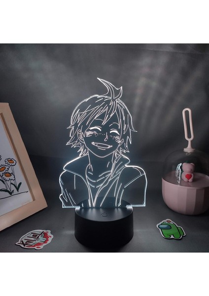 Haikynn Anime 3D Gece Lambası Boy Için 16 Renkler Kız Odası Dekoru Illusion LED Lamba USB Manga Tobio Şekil Uygun Çocuklar Fanlar Yılbaşı Hediyeleri (Siyah Lamba) (Yurt Dışından)