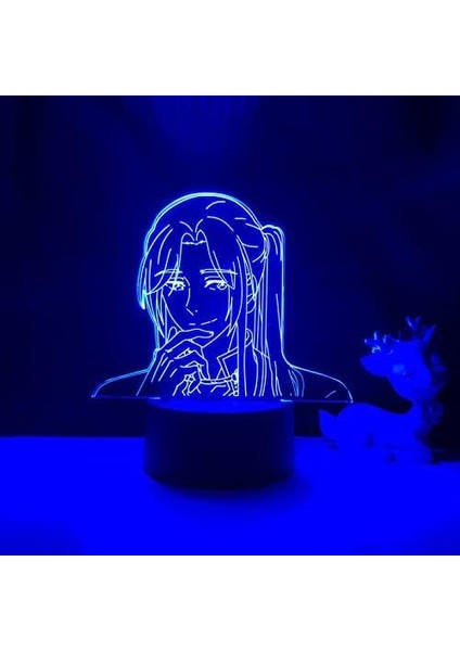 Anime LED Işık Tian Guan Ci Fu Yatak Odası Dekoru Için Gece Lambası Doğum Günü Hediyesi Manga Odası 3D Lamba Cennet Resmi Blessin (Yurt Dışından)