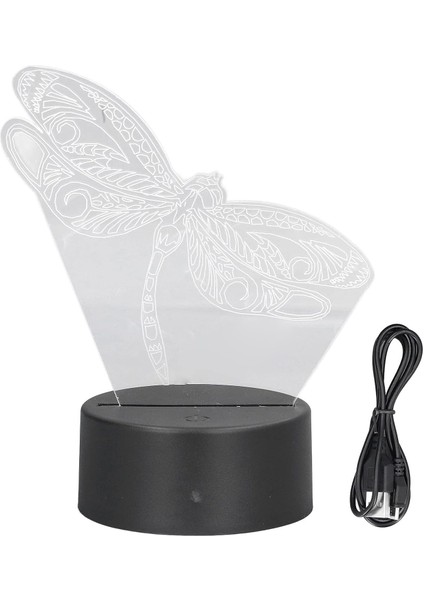 3D Gece Işığı, USB Powered Canlı 7 Renk Değiştirme 3D Doğum Günü Hediyesi Için Oturma Odası Için Dekoratif Lamba (Yurt Dışından)