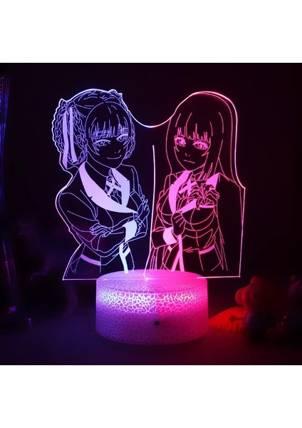 3D Gece Lambası Dokunmatik Masa Lambası Gece Lambası Renkli Gece Lambası Iki Renkli Işık Çocuk Odası Dekorasyonu Doğum Günü Hediyesi Çift Tonlu LED Işık (Yurt Dışından)