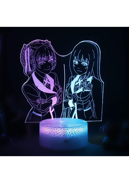 3D Gece Lambası Dokunmatik Masa Lambası Gece Lambası Renkli Gece Lambası Iki Renkli Işık Çocuk Odası Dekorasyonu Doğum Günü Hediyesi Çift Tonlu LED Işık (Yurt Dışından)