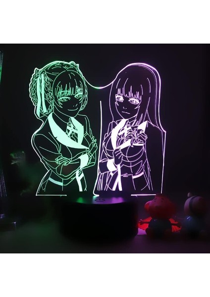3D Gece Lambası Dokunmatik Masa Lambası Gece Lambası Renkli Gece Lambası Iki Renkli Işık Çocuk Odası Dekorasyonu Doğum Günü Hediyesi Çift Tonlu LED Işık (Yurt Dışından)