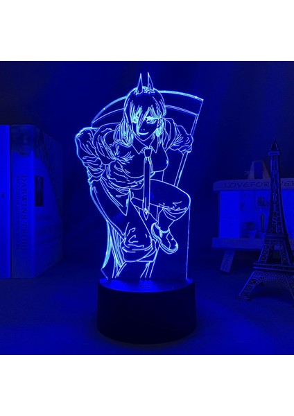 Anime 3D Lamba Testere Adam Yatak Odası Dekoru Için Gece Lambası Çocuklar Için Doğum Günü Hediyesi Manga Gadget Testere Adam LED Gece Lambası Başucu (Yurt Dışından) modelleri