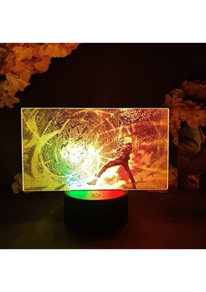 Jujutsu Kaisen Anime 3D Erkek Için Gece Lambası 16 Renkler Kız Odası Dekor Illusion LED Lamba USB Manga Gojo Satoru Şekil Uygun Çocuklar Hayranlar Yılbaşı Hediyeleri (Yurt Dışından)