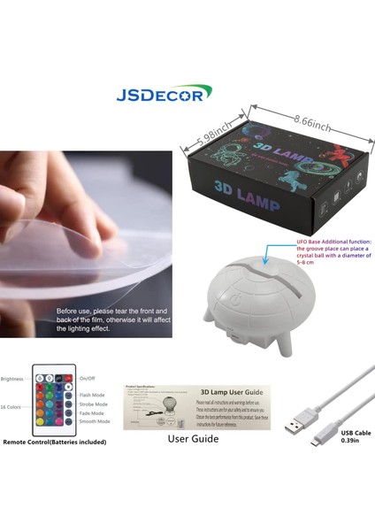 Yeni Drogon Şekil USB Gece Lambası 3D Illusion LED Lamba Uzaktan Kumanda ile 16 Renk Kısılabilir Akıllı Dokunmatik Yatak Odası Dekor Işık Doğum Günü Noel Hediyesi Drogon Modeli (Yurt Dışından)