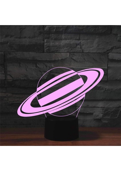 3D Saturn Uzaktan Kumanda 16 Renkli Gece Işıkları Illusion Akrilik LED Masa Başucu Lambası (Yurt Dışından) fırsatları