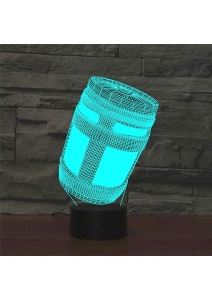 3D Şarap Fıçısı Uzaktan Kumanda 16 Renk Gece Işıkları Illusion Akrilik LED Masa Abajur Çocuk Yatak Odası Masa Dekor Çocuklar Için Doğum Günü Hediyeleri Oyuncak (Yurt Dışından) fırsatları